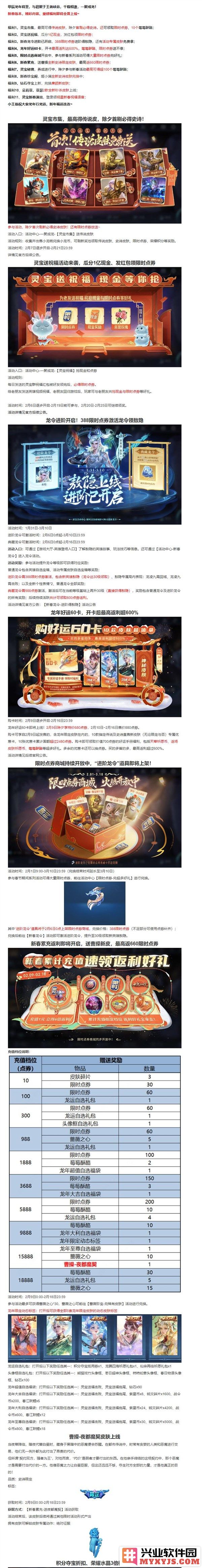 迎新春送福利，王者龙年限定皮肤盛大来袭，探寻激动人心的游戏新体验！