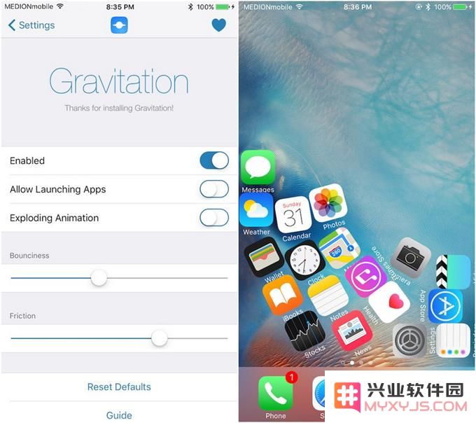 让 iPhone 应用程序图标根据重力感应动态调整位置，打造独特的用户体验