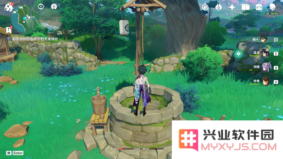 原神绀田村东北方的荒废神社任务