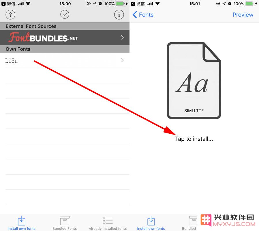 免越狱教你在 iPhone 上添加字体库