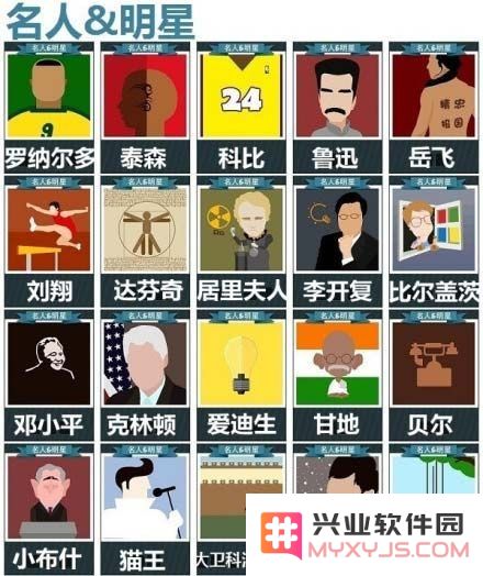 疯狂猜图名人四个字 疯狂猜图：名人篇