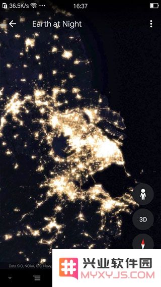 谷歌地球夜晚灯光图教程