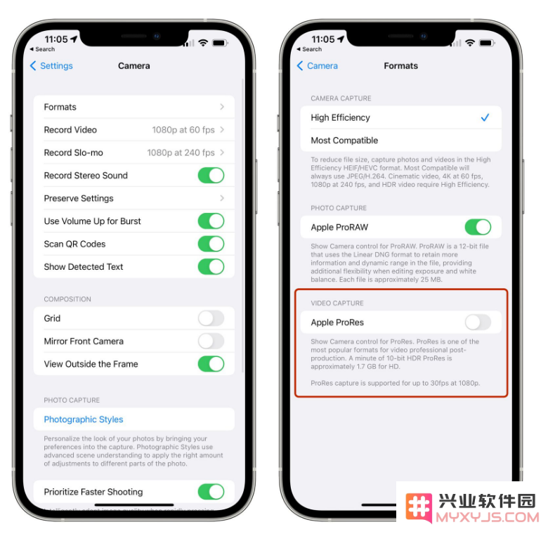 iOS 15.1 更新亮点：引入 ProRes 视频格式支持并增加微距摄影模式开关选项