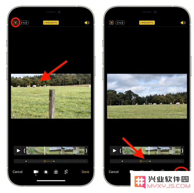如何使用 iPhone 13 系列在“电影效果”模式下拍摄视频？