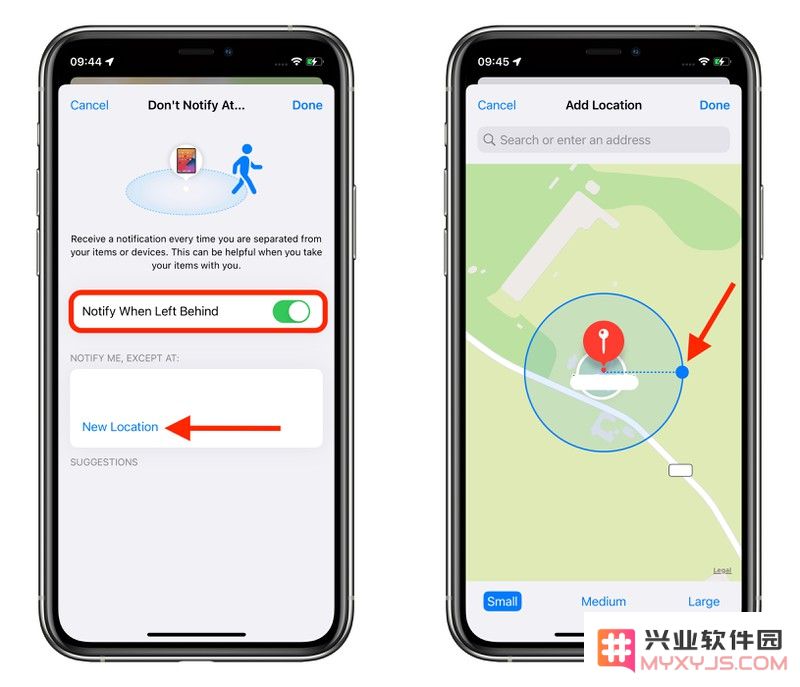 iOS 15 小技巧：在 iPhone 上设置“遗忘时通知”，及时找回 AirTag 或 AirPods