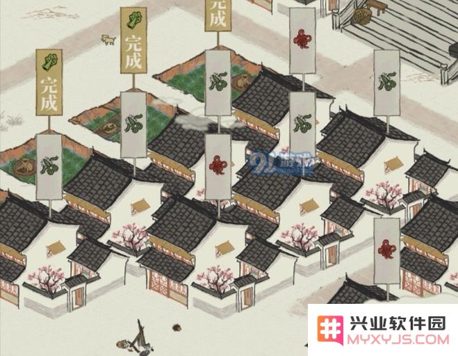江南百景图中的住宅上出现的剪刀究竟代表了什么含义和象征？