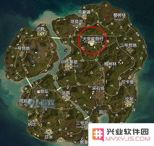 绝地求生全军出击天堂度假村降落技巧详解及玩法攻略