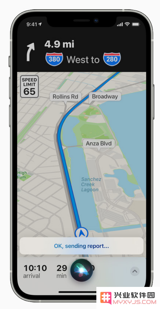 iOS 14.5 版本带来了地图应用的实质性提升：用户现在可通过 Siri 轻松提交交通事故报告