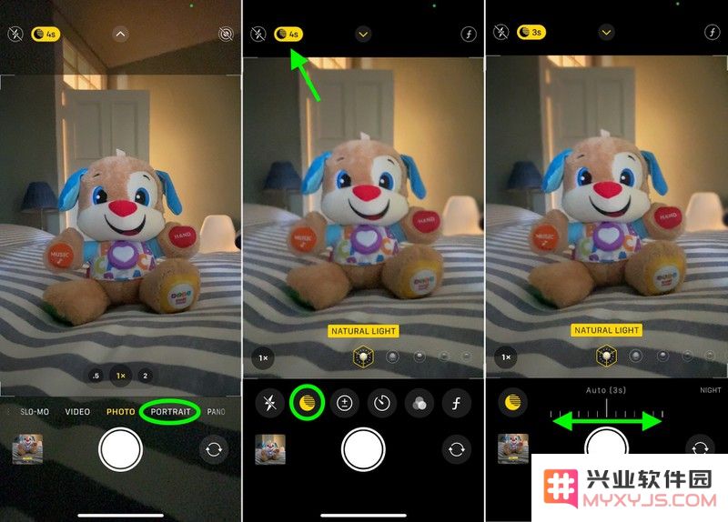 在 iPhone 12 Pro 上如何使用夜间模式拍摄人像照片？