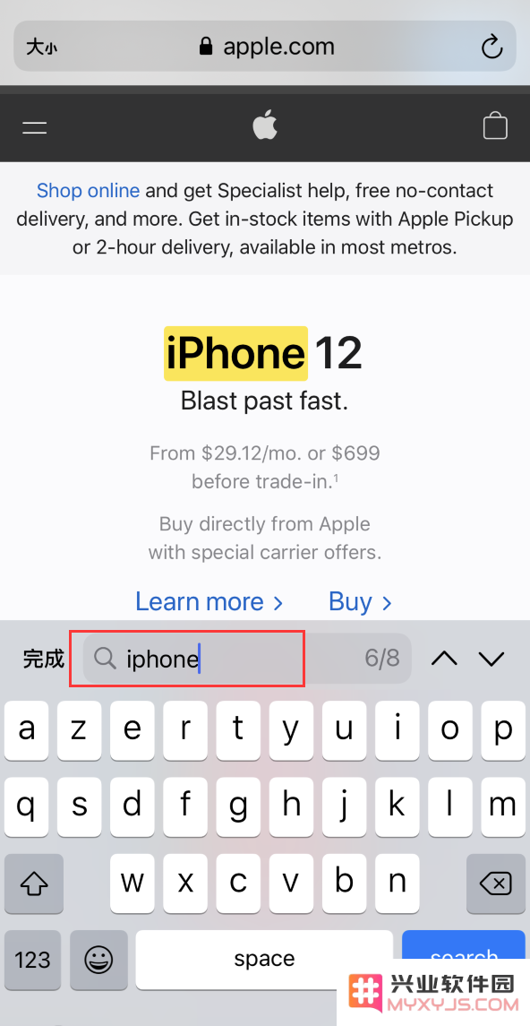 iOS 14 小技巧： 如何在 Safari 浏览器页面中查找关键字？