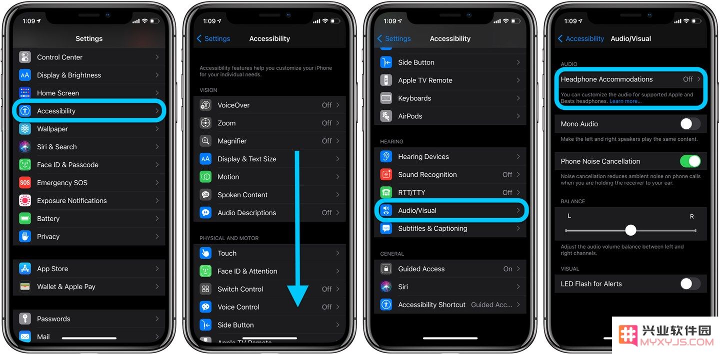 在 iOS 14 系统中，如何利用“耳机调节”功能自定义和优化音色设置？