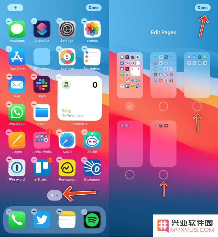 iOS 14 上「删除」特定主屏幕方法教程