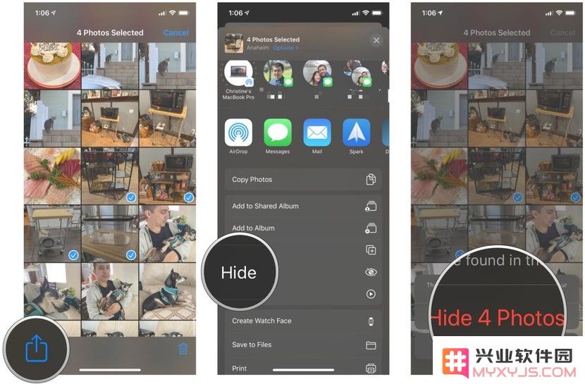 如何在 iPhone 的「照片」应用中隐藏照片和视频？