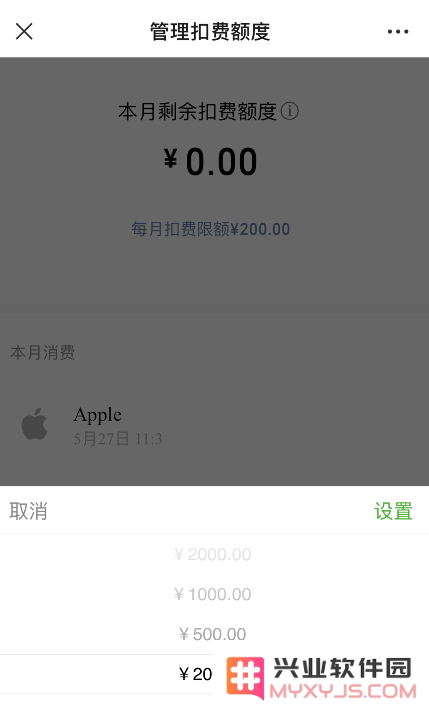 如何在 iPhone 上为微信支付设置内购限额？