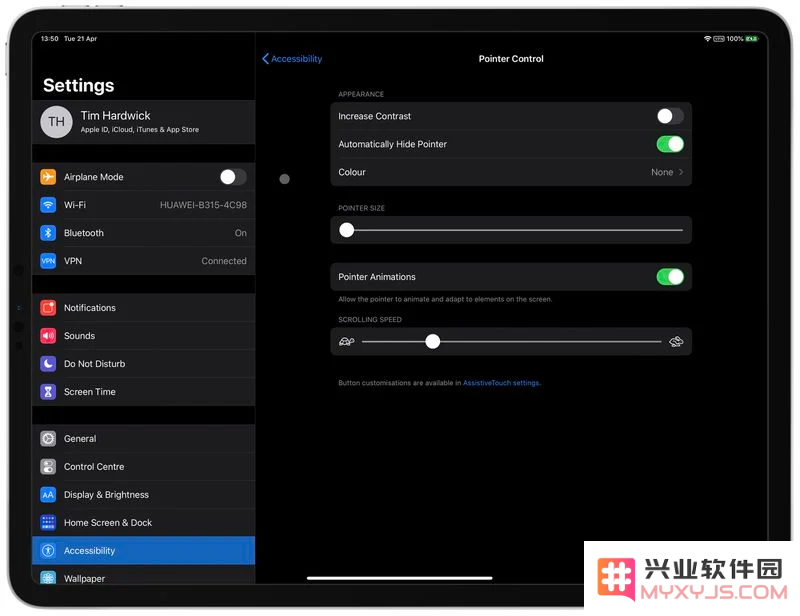 如何在 iPad 上使用 Magic Mouse 或妙控板？