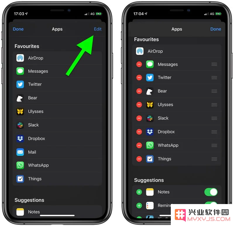 如何自定义 iPhone  的共享菜单？