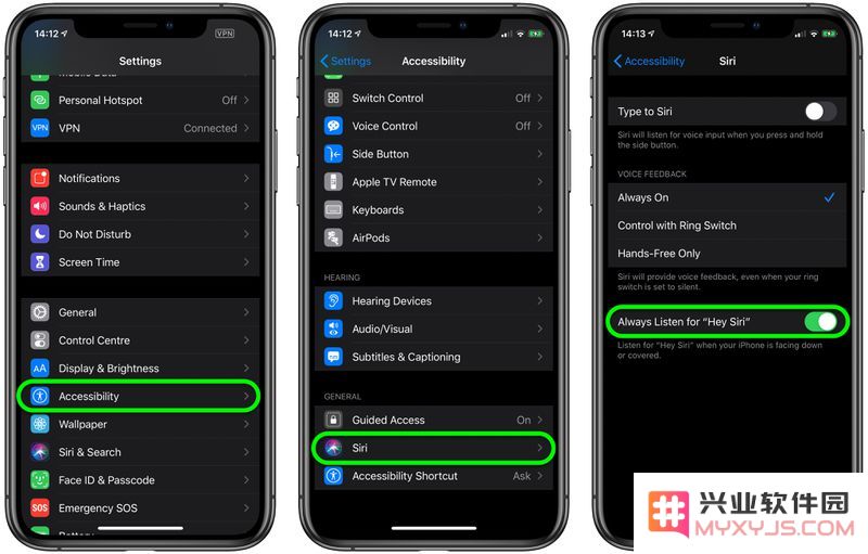 iOS 13.4 教程：如何确保 Siri 可以始终接受语音指令？