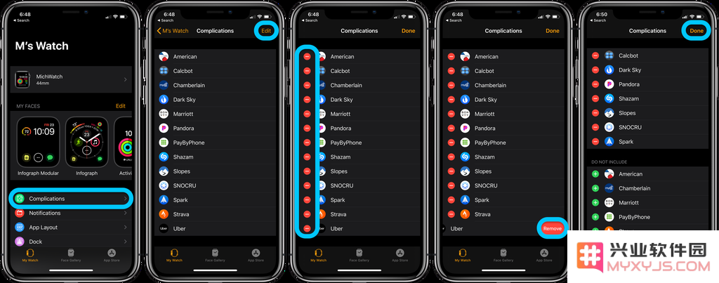怎样有效整理 Apple Watch 的应用程序列表？如何轻松从「复杂功能」中移除不需要的应用？