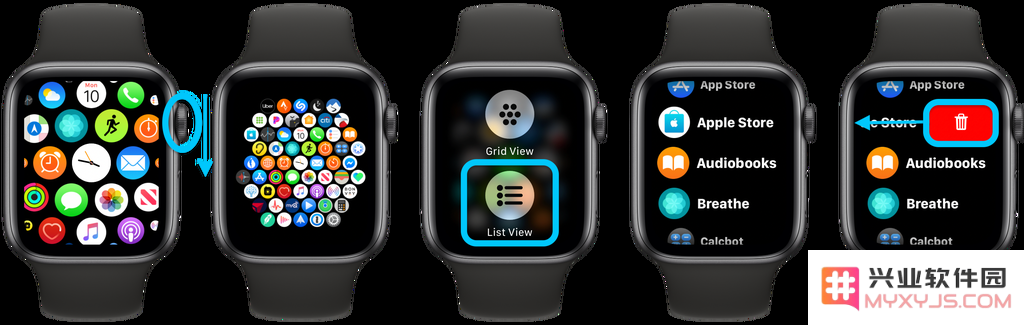 如何快速查看并管理所有已安装的 Apple Watch 应用程序列表