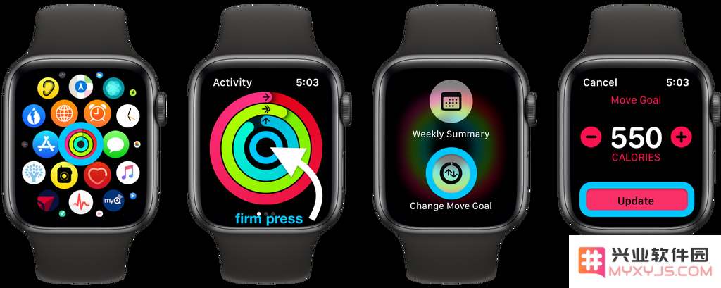 如何调整 Apple Watch 中「健身记录」的目标活动设置以更好地匹配个人健康需求？