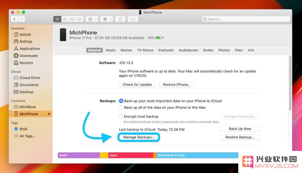 在 macOS Catalina 中怎样彻底删除 iPhone 的备份文件以释放存储空间？