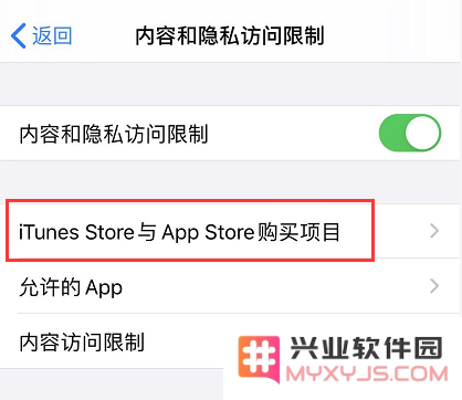 iOS 13 如何禁止下载应用和购买项目？