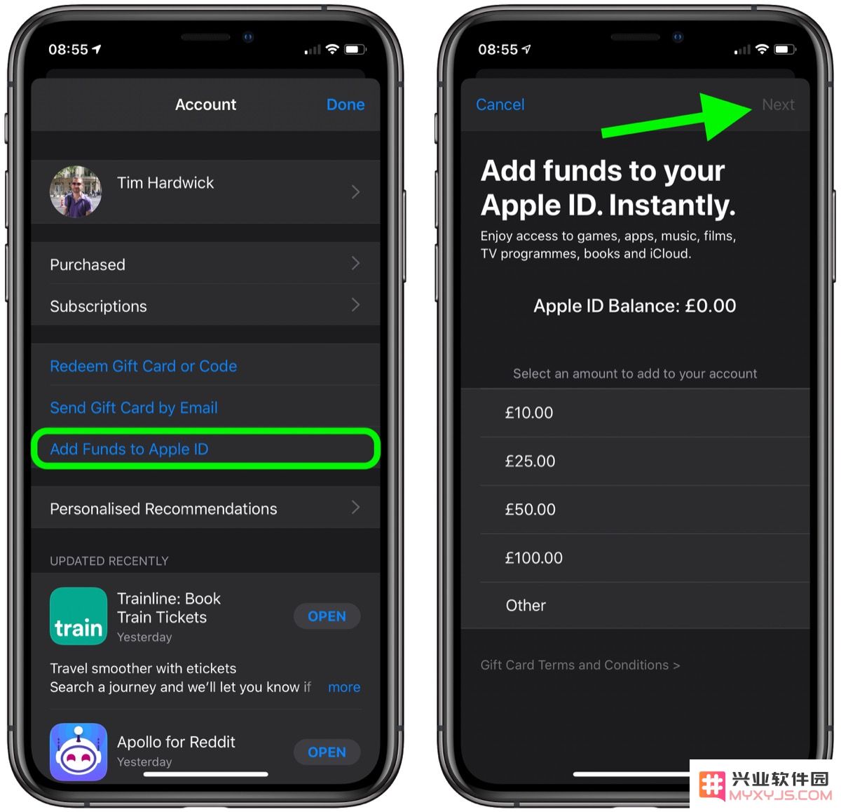 如何在 iPhone 和 iPad 上为 Apple ID 充值余额？