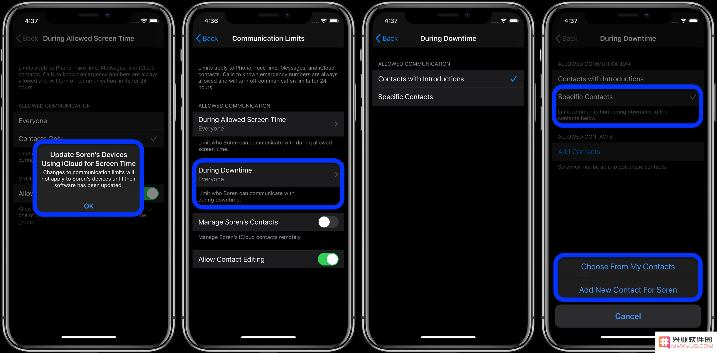 iOS 13.3 小技巧：如何通过「屏幕使用时间」管理孩子的短信、电话？