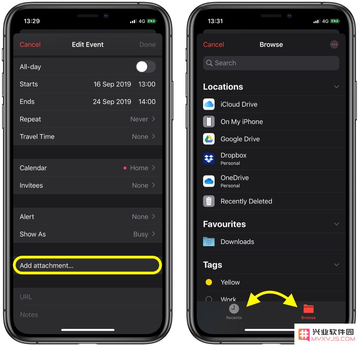 iOS 13 教程：如何在 iPhone 上的「日历」事件中添加附件？