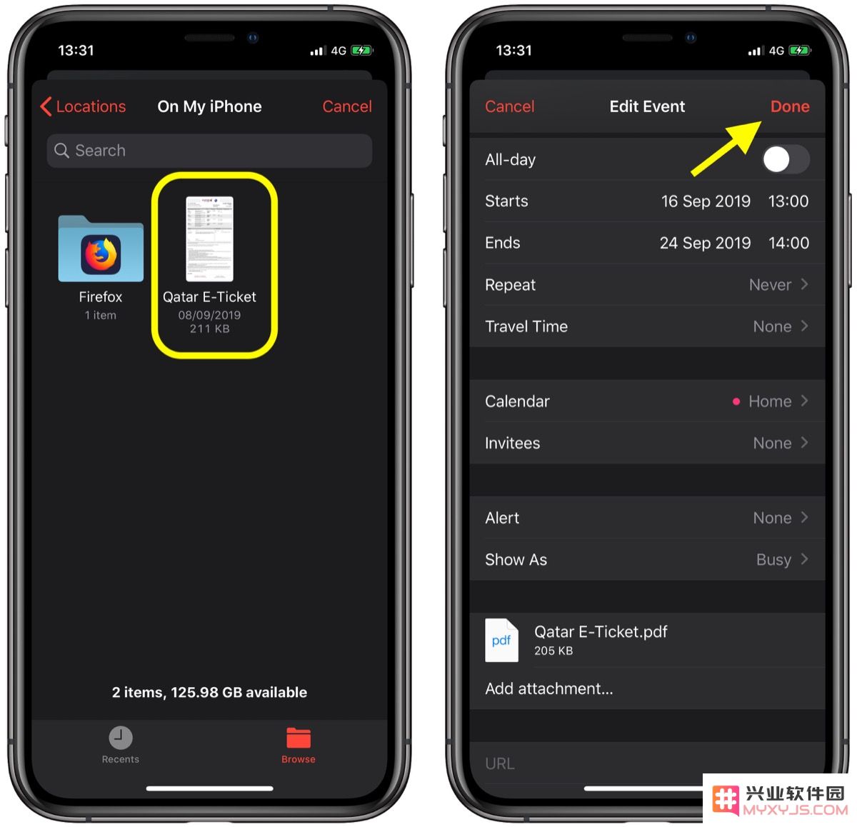 iOS 13 教程：如何在 iPhone 上的「日历」事件中添加附件？