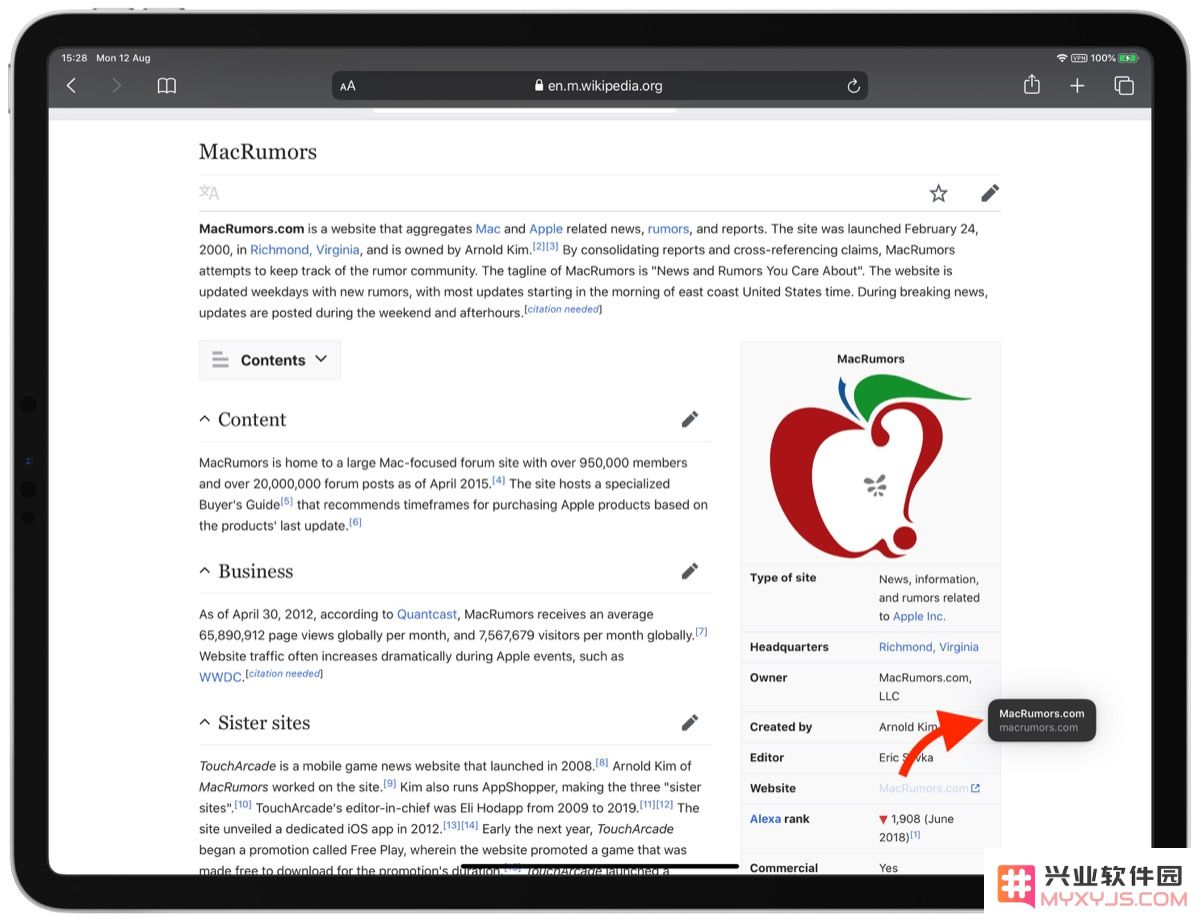 如何在 iPadOS 上通过 Safari 中的链接在新窗口中打开？