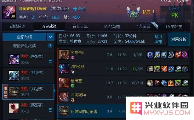 lol英雄联盟查询战绩