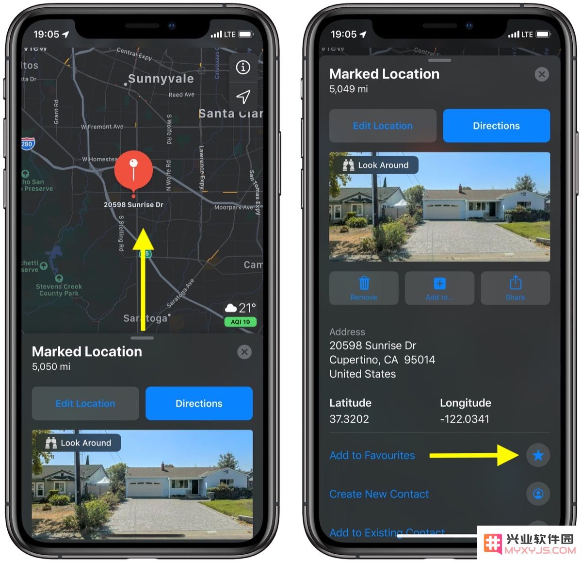 iOS 13 教程：如何在系统地图中将地点添加至收藏夹？