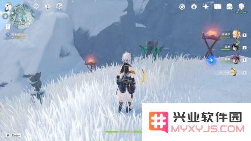 原神雪山中间的传送点怎么开