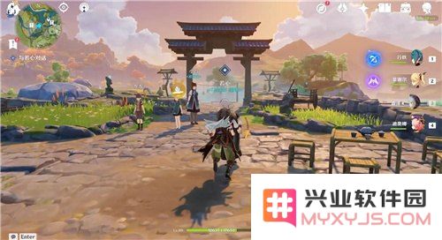原神在轻策庄向人们询问碎片线索
