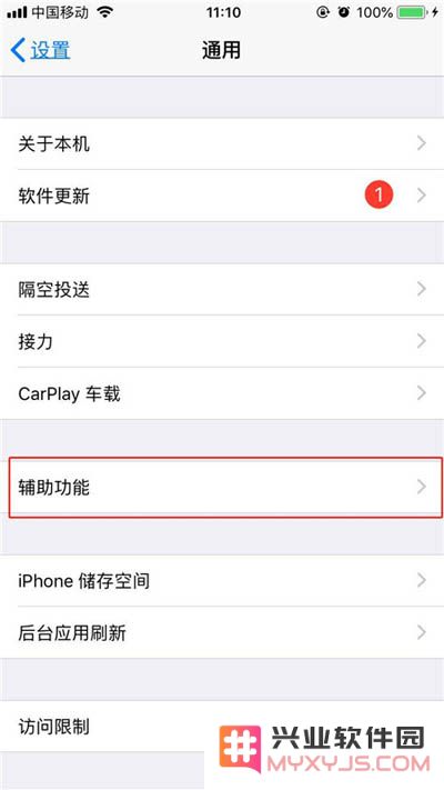 苹果iPhone XS手机三指缩放设置方法