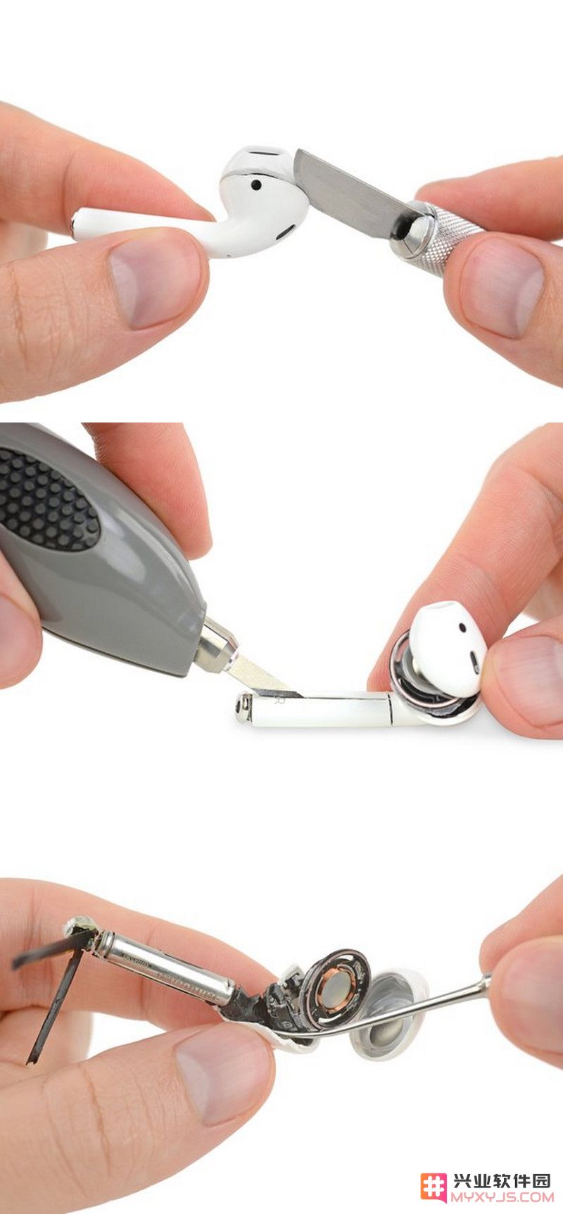 AirPods 拆机图解：损坏后几乎不可修复
