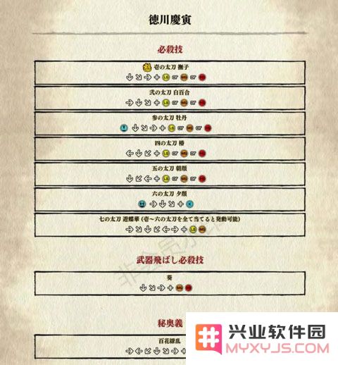 侍魂晓手机版出招表