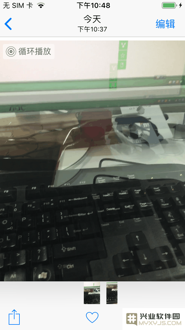如何让iPhone手机拍摄的实况照片循环播放？