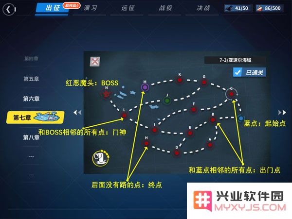 战舰少女r常规地图的点位和路线攻略