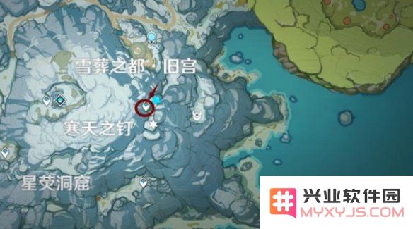 原神龙脊雪山墓碑位置