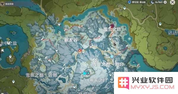 原神中星银矿的分布图